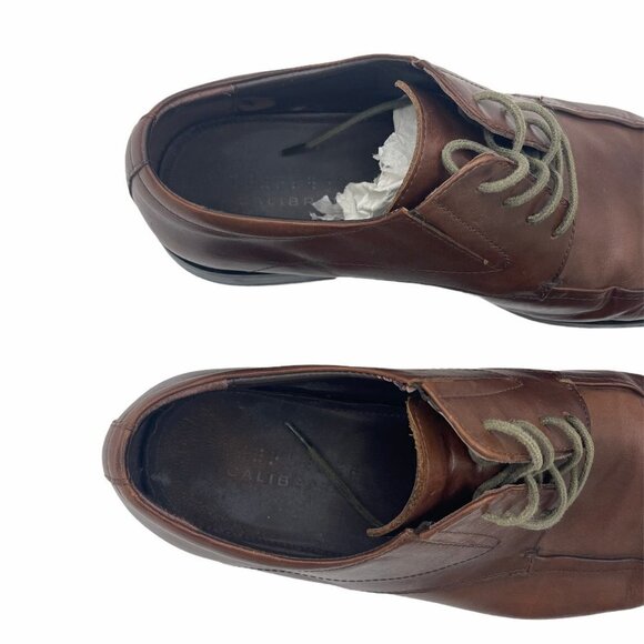 CALIBRATE Leather Bike Toe Derby Shoes  Size 10 Brown - Picture 2 of 5